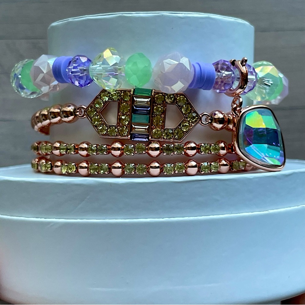 Bomb Party Spring Stacks 2024 “Jasmine’s Set” with Rose Gold Plating